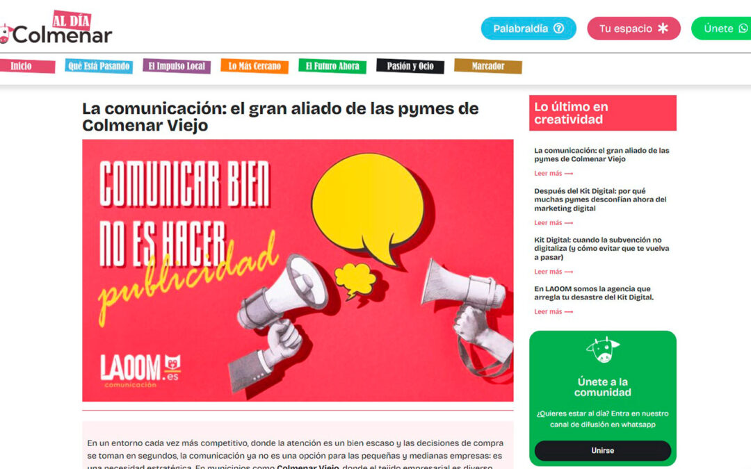 La comunicación: el gran aliado de las pymes de Colmenar Viejo