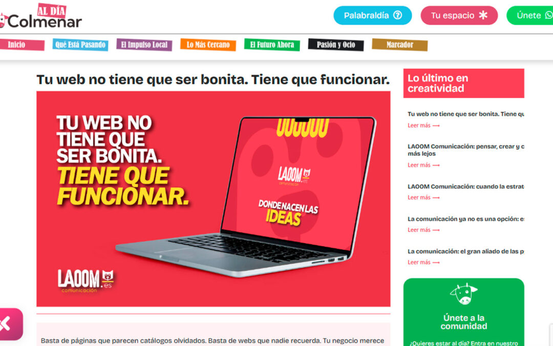 Tu web no tiene que ser bonita. Tiene que funcionar.