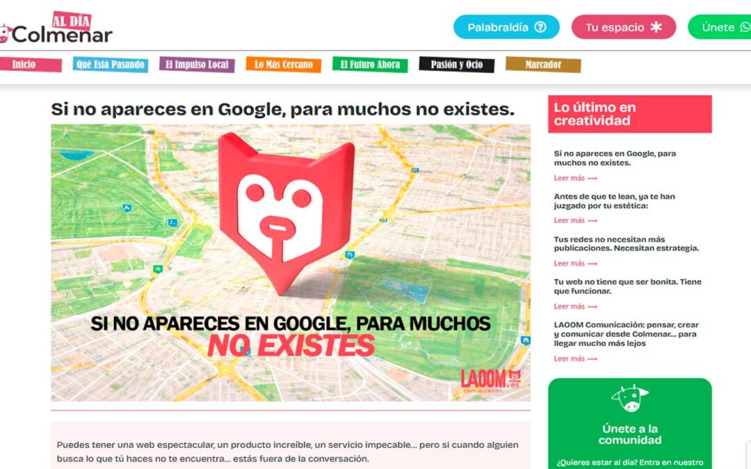Si no apareces en Google, para muchos no existes