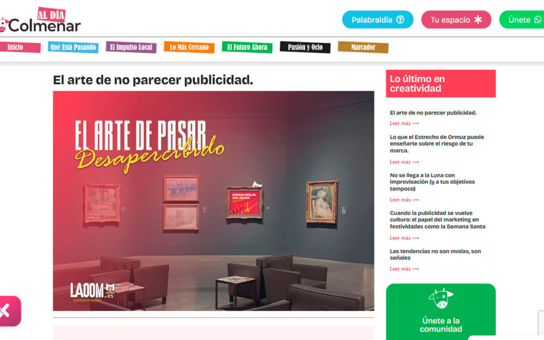 El arte de no parecer publicidad